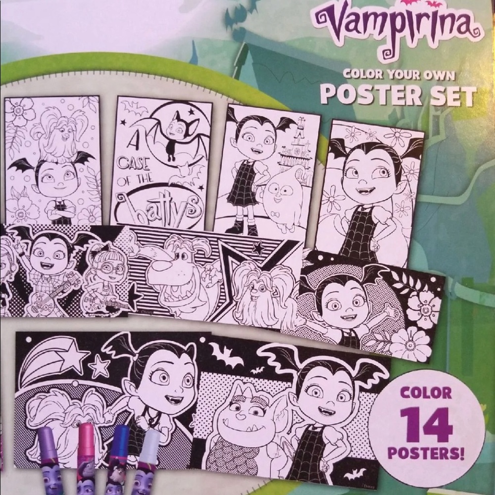 VAMPIRINA COLOR YOUR OWN 14 POSTERS SET - Picture 5 of 7